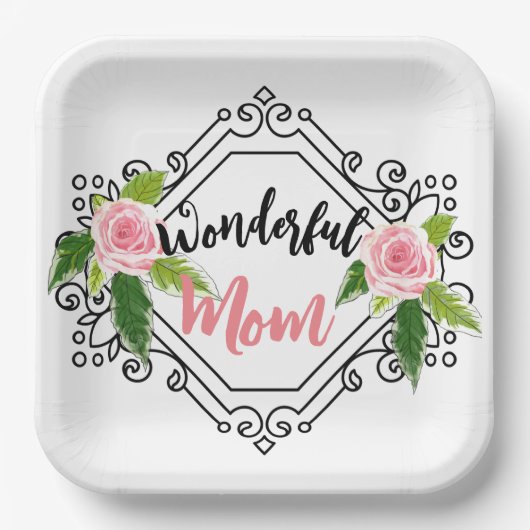 Geweldige moeder papieren bordje (Voorkant)