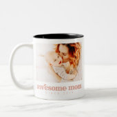 Geweldige moeder sinds 20XX Moderne Moederdag Tweekleurige Koffiemok (Links)