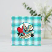 Geweldige Moeder Tattoo en Harlekijn Moederdag Kaart (Staand voorkant)