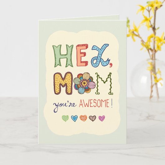 Geweldige Moederdag wenskaart Kaart (Gele Bloem)