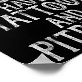 Geweldige moeders hebben Tattoos en pitbulls geïnk Poster (Hoek)
