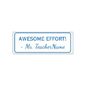 "GEWELDIGE MOEITE!" + Educator Naam Rubber Stempel (Design)