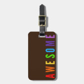 GEWELDIGE MOGELIJKE TEKST VAN VERBROKEN RAINBOWKLE BAGAGELABEL (Voorkant verticaal)