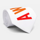 GEWELDIGE MOGELIJKE TOEPASSING TEKST RAINBOW WHITE STROPDAS (Opgerold)