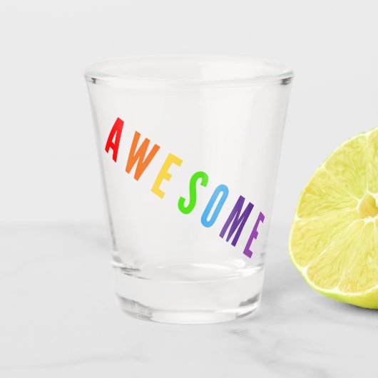 GEWELDIGE MOGELIJKE VERBINDING MET RAINBOW KLEURTE SHOT GLAS (Voorkant)