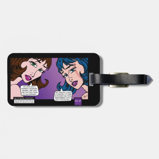 Geweldige Moi Pop Art Bagagelabel (Achterkant horizontaal)