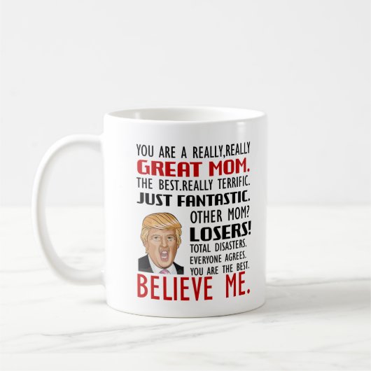 Geweldige Mok, cadeau voor mama, Trump Mok (Links)