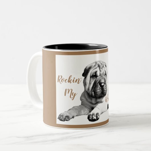 Geweldige Mok Shar Pei (Voorkant links)