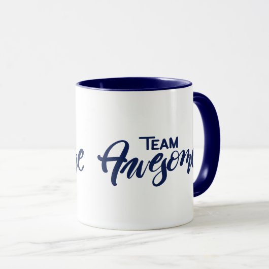 Geweldige Mok team - blauw (Voorkant rechts)