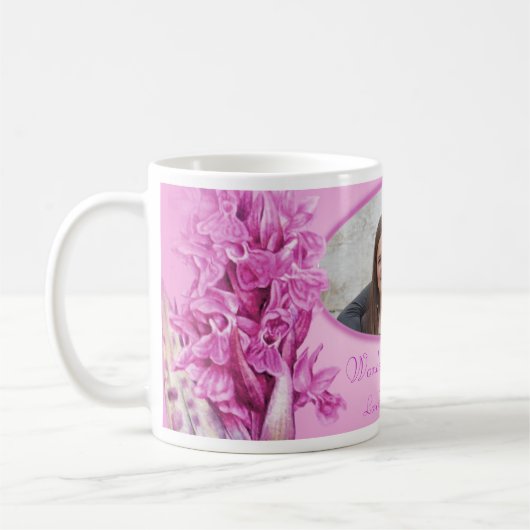 Geweldige mok voor roze orchidee met mam'n eigen f (Links)