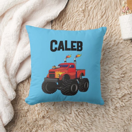 Geweldige Monster Truck Blue Boys Kussen (Deken)