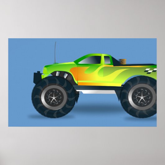 Geweldige Monster Truck Canvas 3ft afdrukken op 2  Poster (Voorkant)