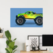 Geweldige Monster Truck Canvas 3ft afdrukken op 2  Poster (Thuiskantoor)
