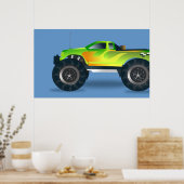 Geweldige Monster Truck Canvas 3ft afdrukken op 2  Poster (Keuken)
