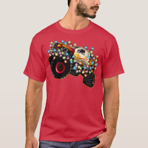 Geweldige monsterwagen met kerstverlichting 2 t-shirt