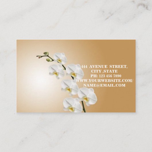 Geweldige mooi perfect orchidee visitekaartje (Achterkant)