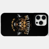 Geweldige motivatie Geen Excuses gewichten & Lion  Case-Mate iPhone Case (Achterkant (horizontaal))