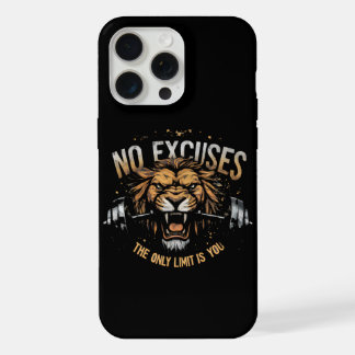 Geweldige motivatie Geen Uitvluchten gewichten & L iPhone 15 Pro Max Case