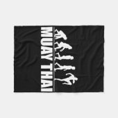 Geweldige Muay Thai Evolutie Geschenk Kickboksen M Fleece Deken (Voorkant (Horizontaal))