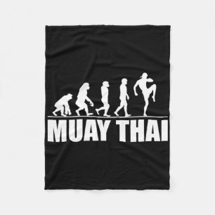 Geweldige Muay Thai Evolutie Geschenk Kickboksen M Fleece Deken