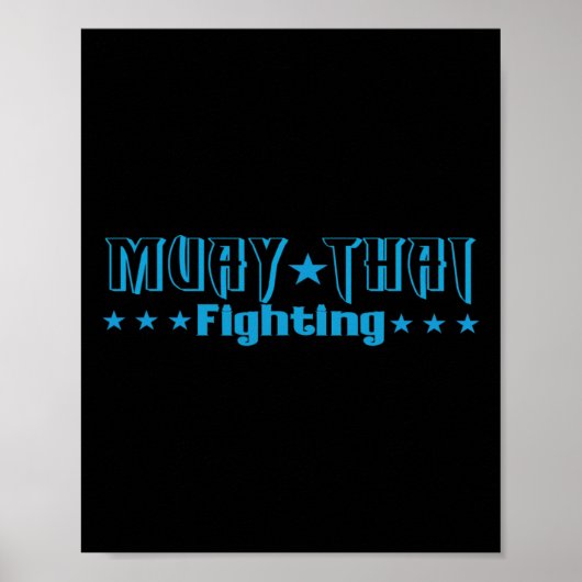 Geweldige Muay Thai Geschenk Kickboksen Martial Ar Poster (Voorkant)