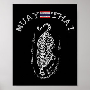 Geweldige Muay Thai Kickboksen Tijger - Heren Dame Poster