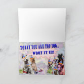 Geweldige Multi Breed Happy Vaderdag Kaart (Binnen)