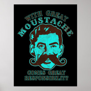 Geweldige mustache afdrukken poster
