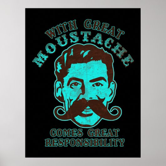 Geweldige mustache afdrukken poster (Voorkant)