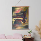 Geweldige mystieke piano-musical hangend wandkleed (Slaapkamer)