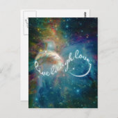 Geweldige mystisch ineindigheidsymbool "Live Laugh Briefkaart (Voorkant / Achterkant)