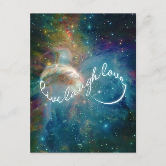 Geweldige mystisch ineindigheidsymbool "Live Laugh Briefkaart (Voorkant)