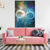 Geweldige mystisch ineindigheidsymbool "Live Laugh Canvas Afdruk (Insitu (Woonkamer))