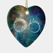 Geweldige mystisch ineindigheidsymbool "Live Laugh Keramisch Ornament (Rechts)