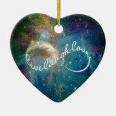 Geweldige mystisch ineindigheidsymbool "Live Laugh Keramisch Ornament (Voorkant)