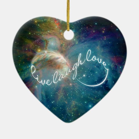 Geweldige mystisch ineindigheidsymbool "Live Laugh Keramisch Ornament (Achterkant)