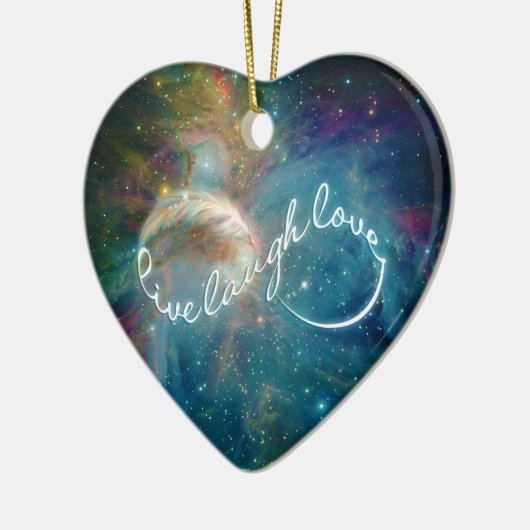 Geweldige mystisch ineindigheidsymbool "Live Laugh Keramisch Ornament (Links)