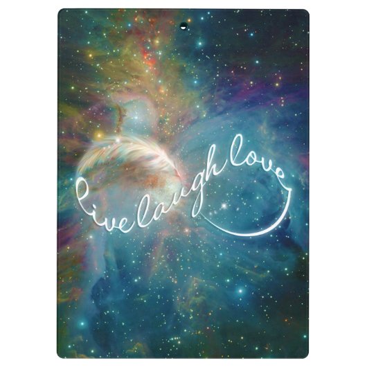 Geweldige mystisch ineindigheidsymbool "Live Laugh Klembord (Achterkant)