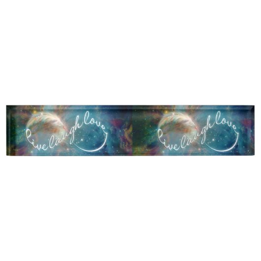 Geweldige mystisch ineindigheidsymbool "Live Laugh Naambordje (Voorkant)