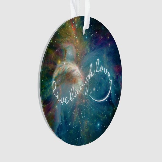 Geweldige mystisch ineindigheidsymbool "Live Laugh Ornament (voorkant)