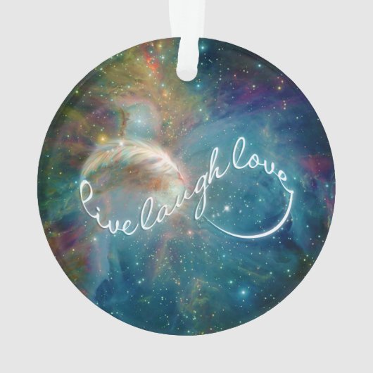Geweldige mystisch ineindigheidsymbool "Live Laugh Ornament (achterkant)