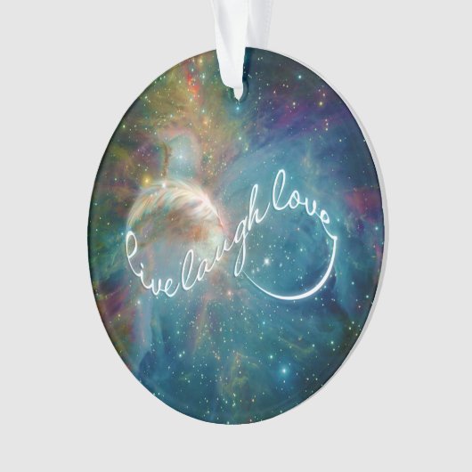 Geweldige mystisch ineindigheidsymbool "Live Laugh Ornament (voorkant)