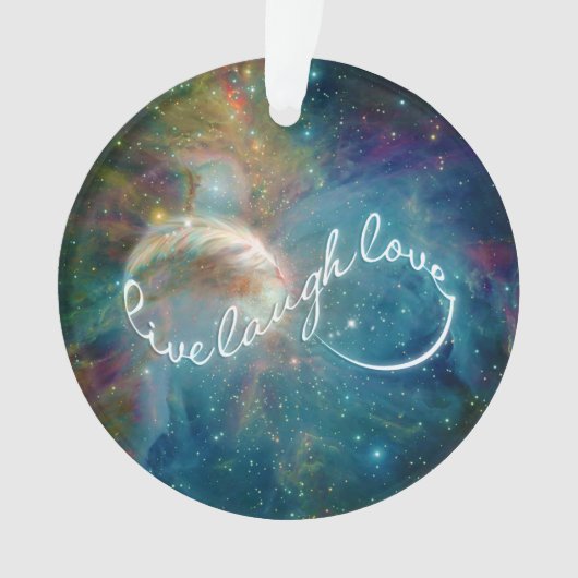 Geweldige mystisch ineindigheidsymbool "Live Laugh Ornament (voorkant)