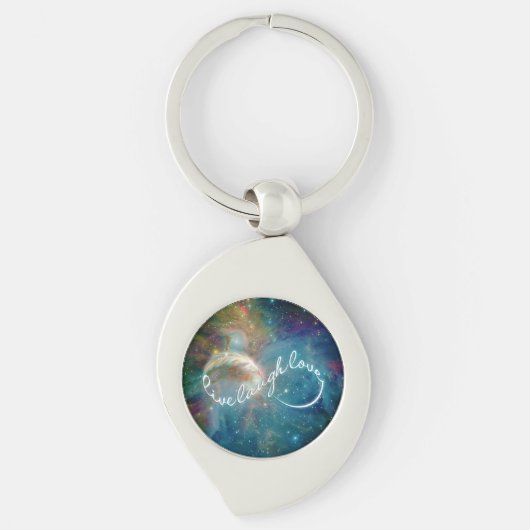 Geweldige mystisch ineindigheidsymbool "Live Laugh Sleutelhanger (Voorkant)