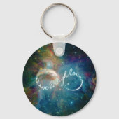 Geweldige mystisch ineindigheidsymbool "Live Laugh Sleutelhanger (Voorkant)