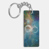 Geweldige mystisch ineindigheidsymbool "Live Laugh Sleutelhanger (Voorkant Links)