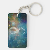 Geweldige mystisch ineindigheidsymbool "Live Laugh Sleutelhanger (achterkant)