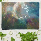 Geweldige mystisch ineindigheidsymbool "Live Laugh Theedoek (Gevouwen)