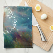 Geweldige mystisch ineindigheidsymbool "Live Laugh Theedoek (Quarter Fold)