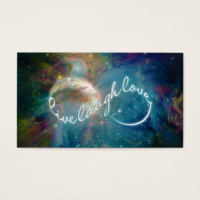 Geweldige mystisch ineindigheidsymbool "Live Laugh Visitekaartje (Voorkant)